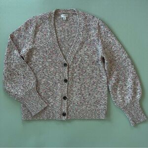 J. Crew Pastel Shades Multicolor Cardigan Sweater Sz M NWOT